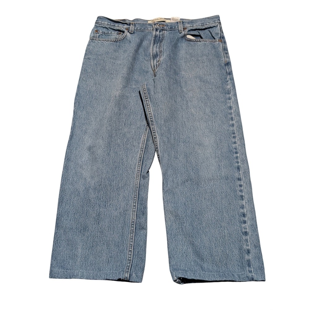 Levis 505 Regular Fit Straight Leg Mens Blue Jeans 36x24 Medium Wash Cotton